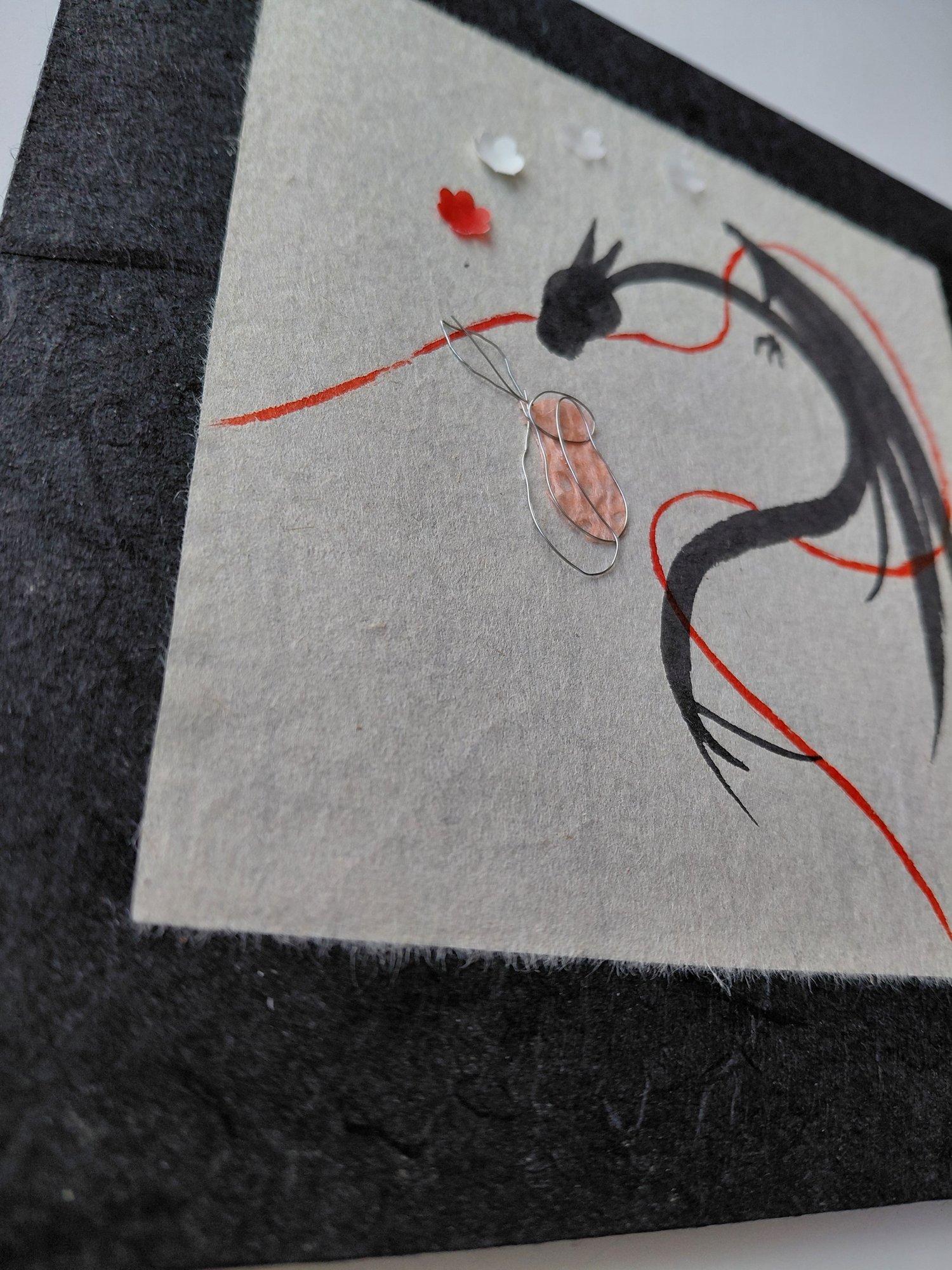 Tableau calligraphie dragon - Le joug du Nepenthes