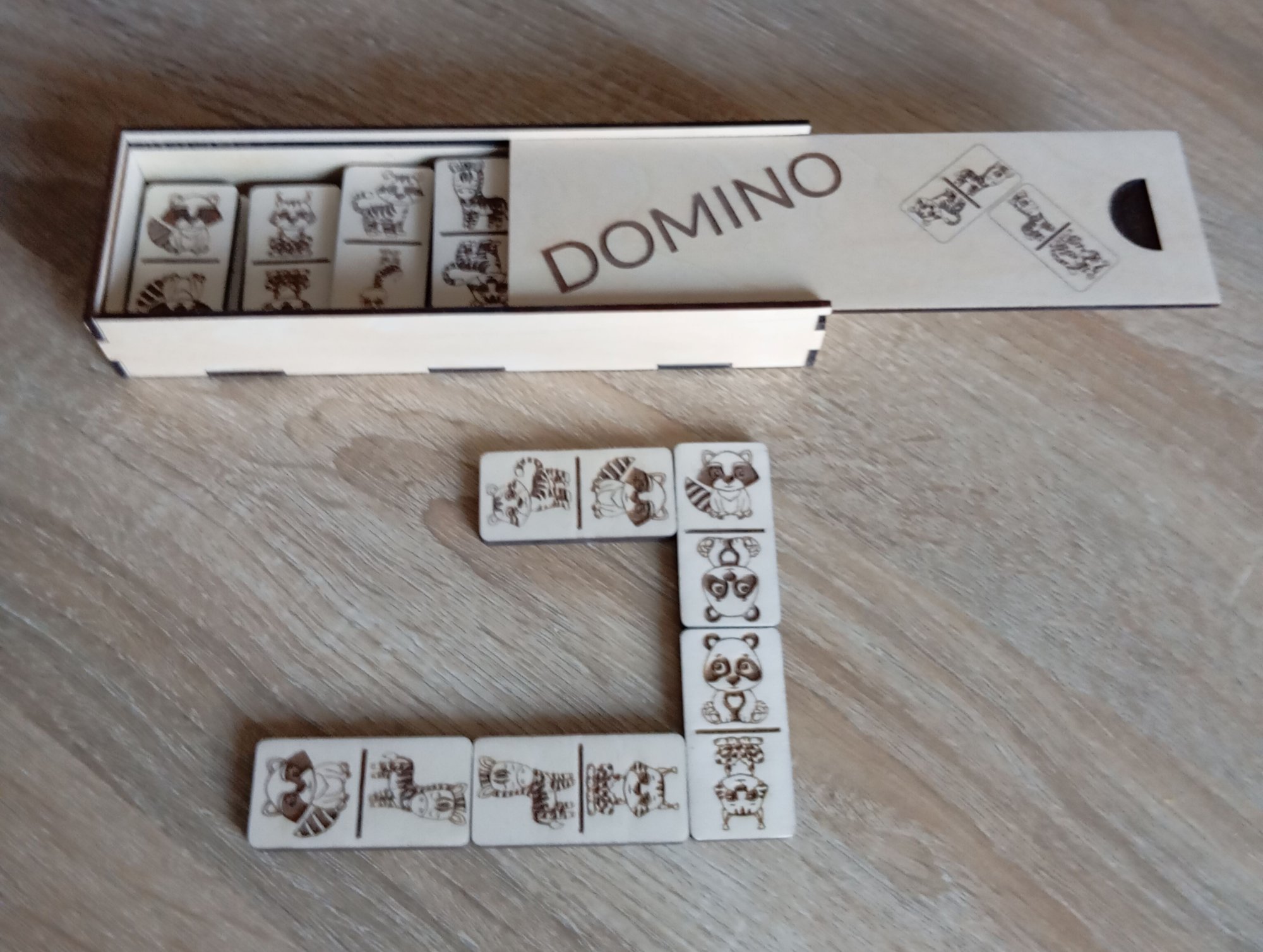 Domino, pour enfants, domino en Bois, 28 dominos, Jeu de Domino, Jeux en Bois,  Jouet de Domino en Bois, Cadeaux pour Noël