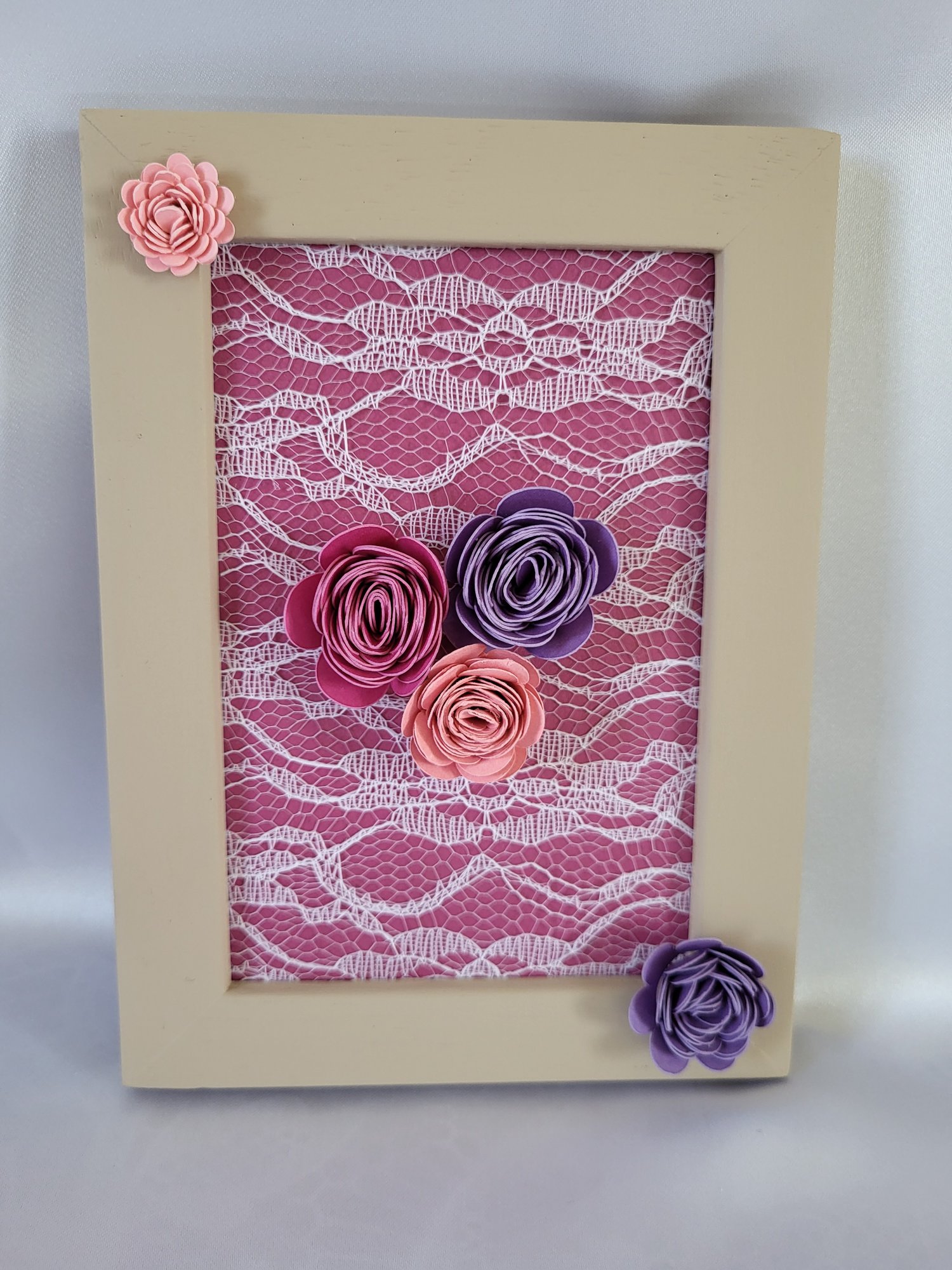 "Fleurettes" Cadre romantique fleuri