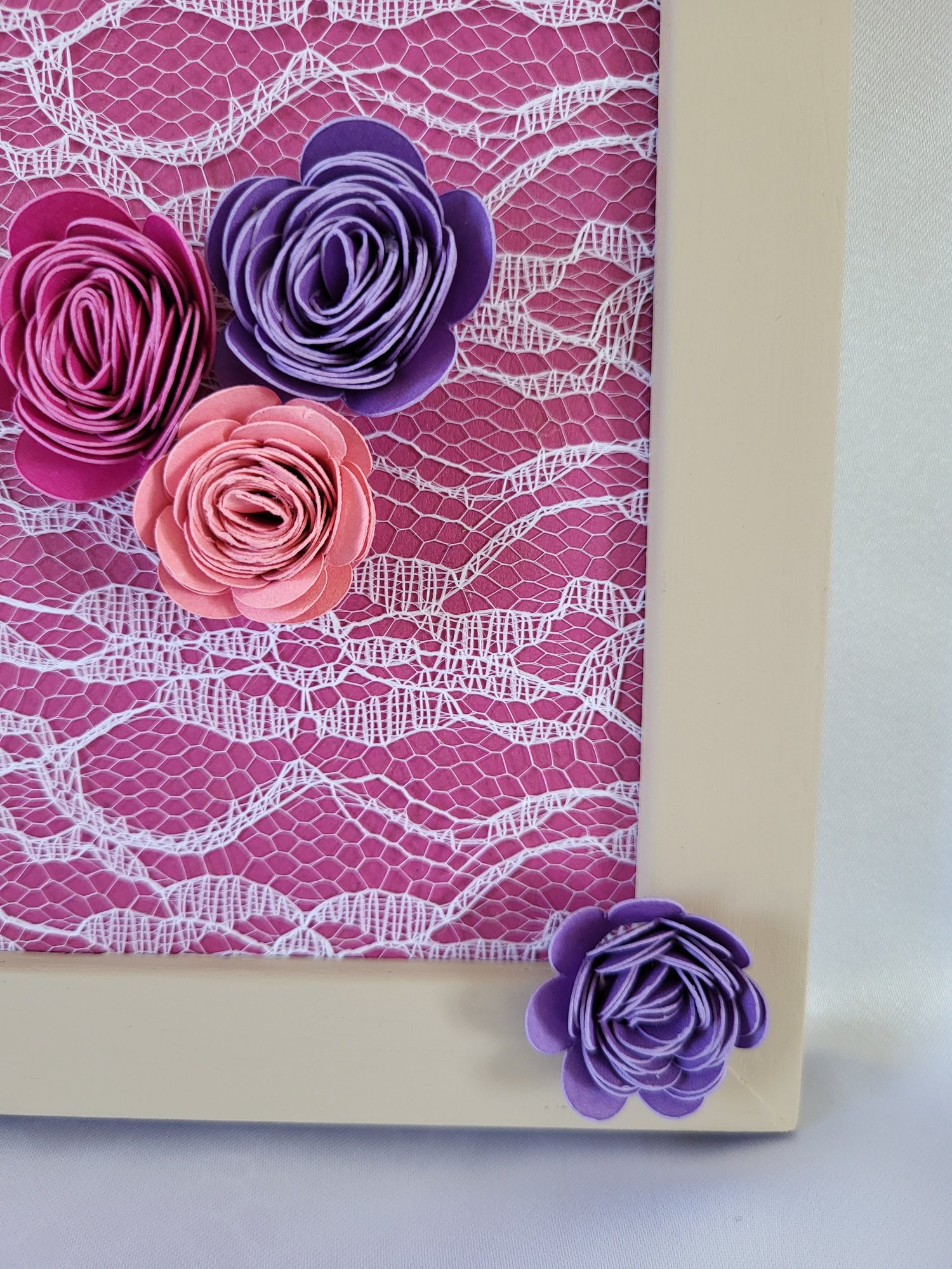 "Fleurettes" Cadre romantique fleuri