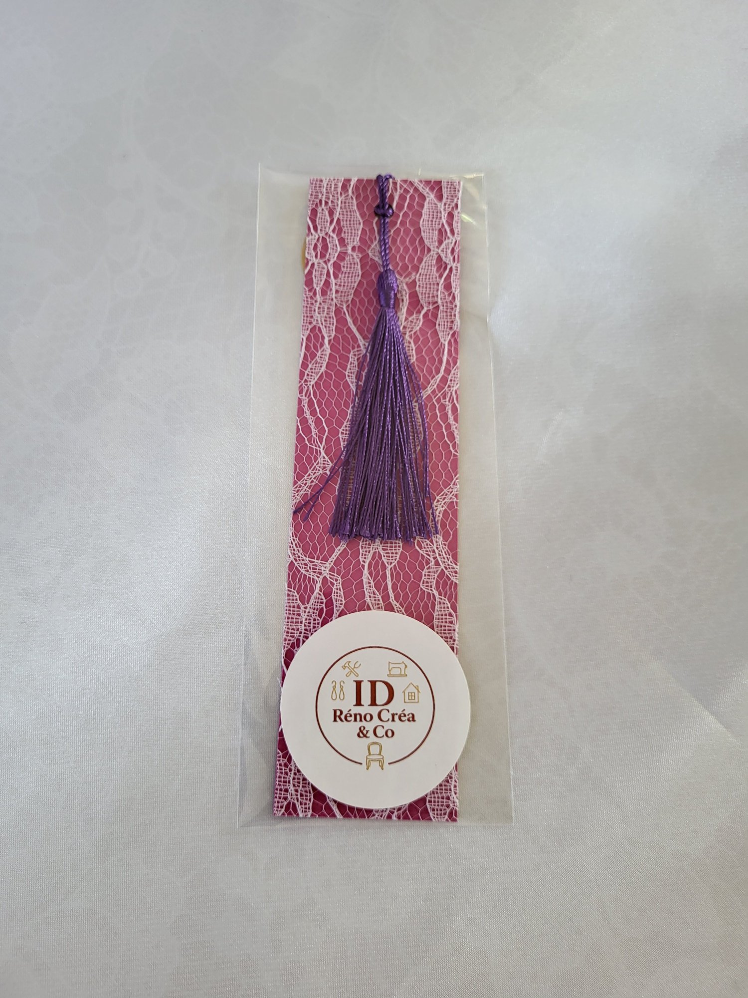 "Méditation" Marque page romantique fushia