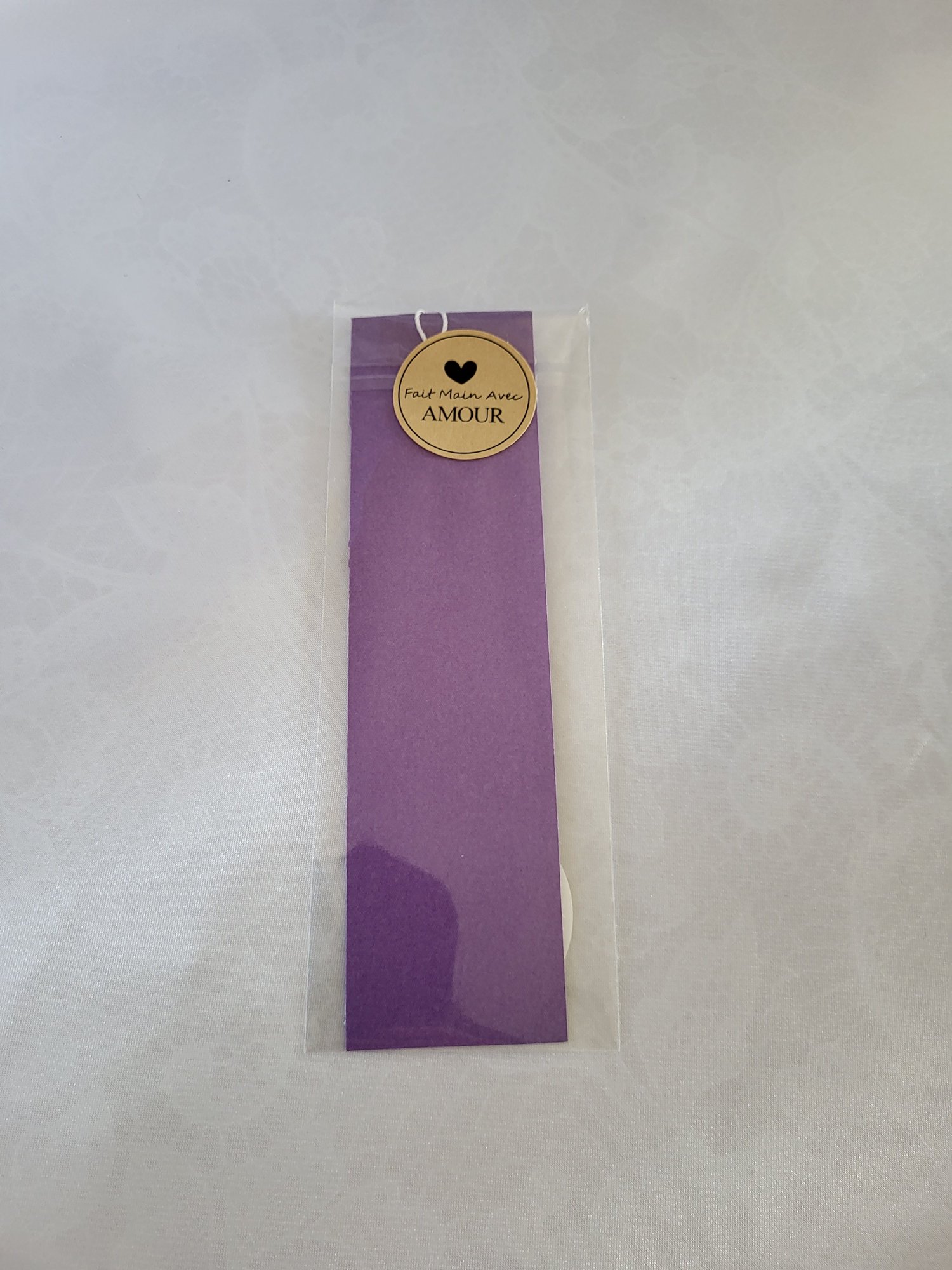 "Songes" Marque page romantique mauve