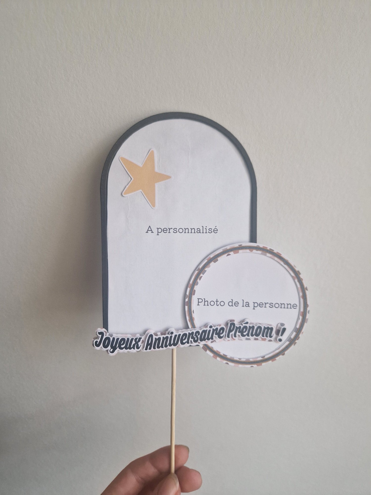 Cake topper à personnaliser
