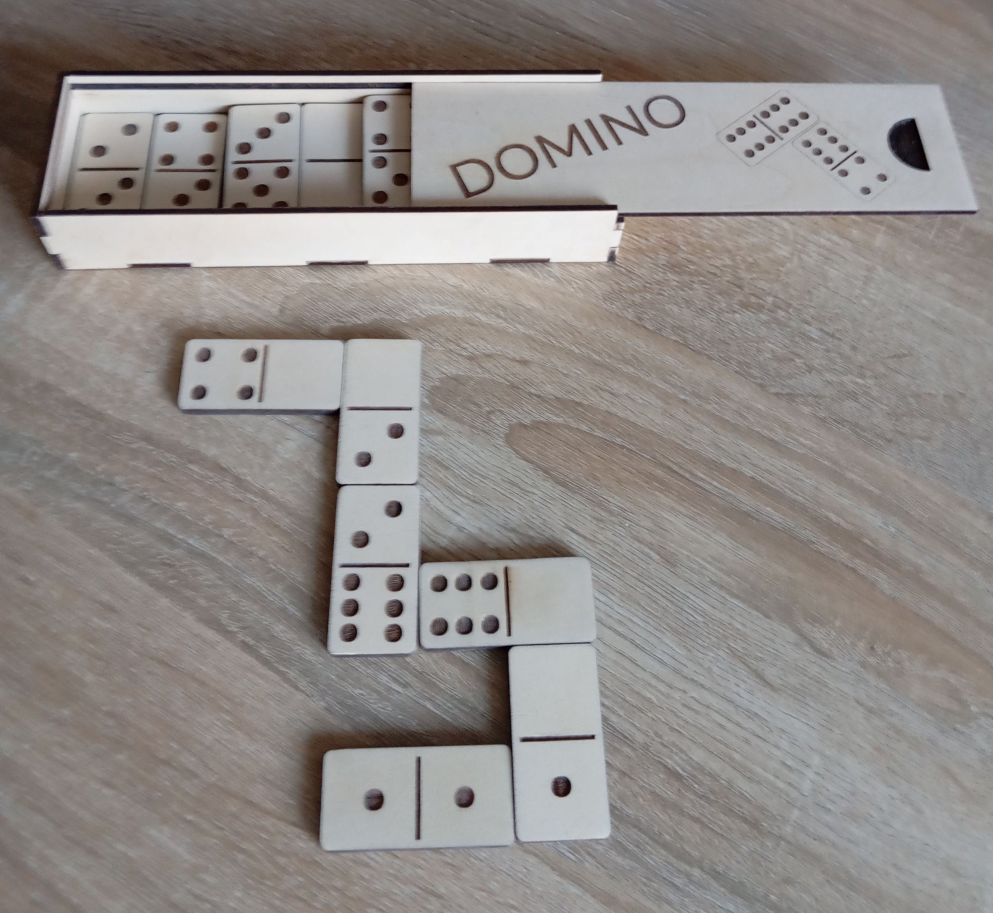 Domino, domino en Bois, 28 dominos, Jeu de Domino, Jeux en Bois,  Jouet de Domino en Bois, Cadeaux pour Noël