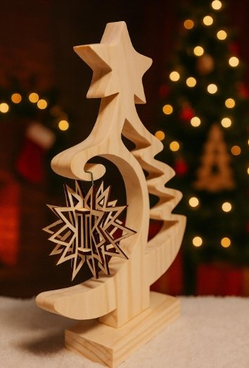 Sapin de Noël avec étoile