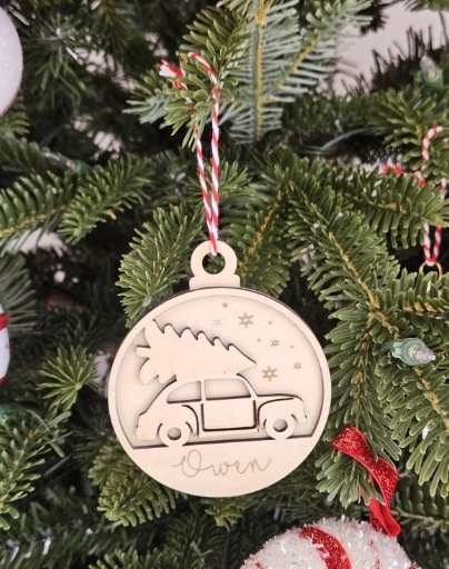 Boule de Noël voiture