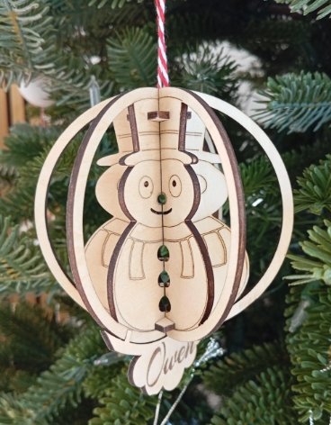 Boule de Noël 3D Bonhomme de neige
