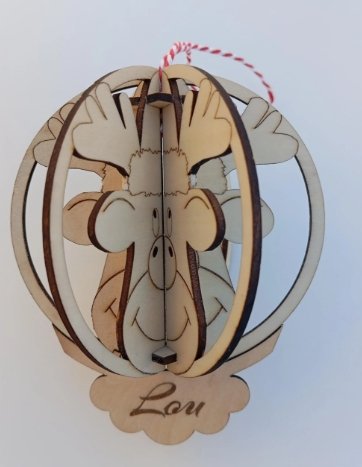 Boule de Noël 3D Renne