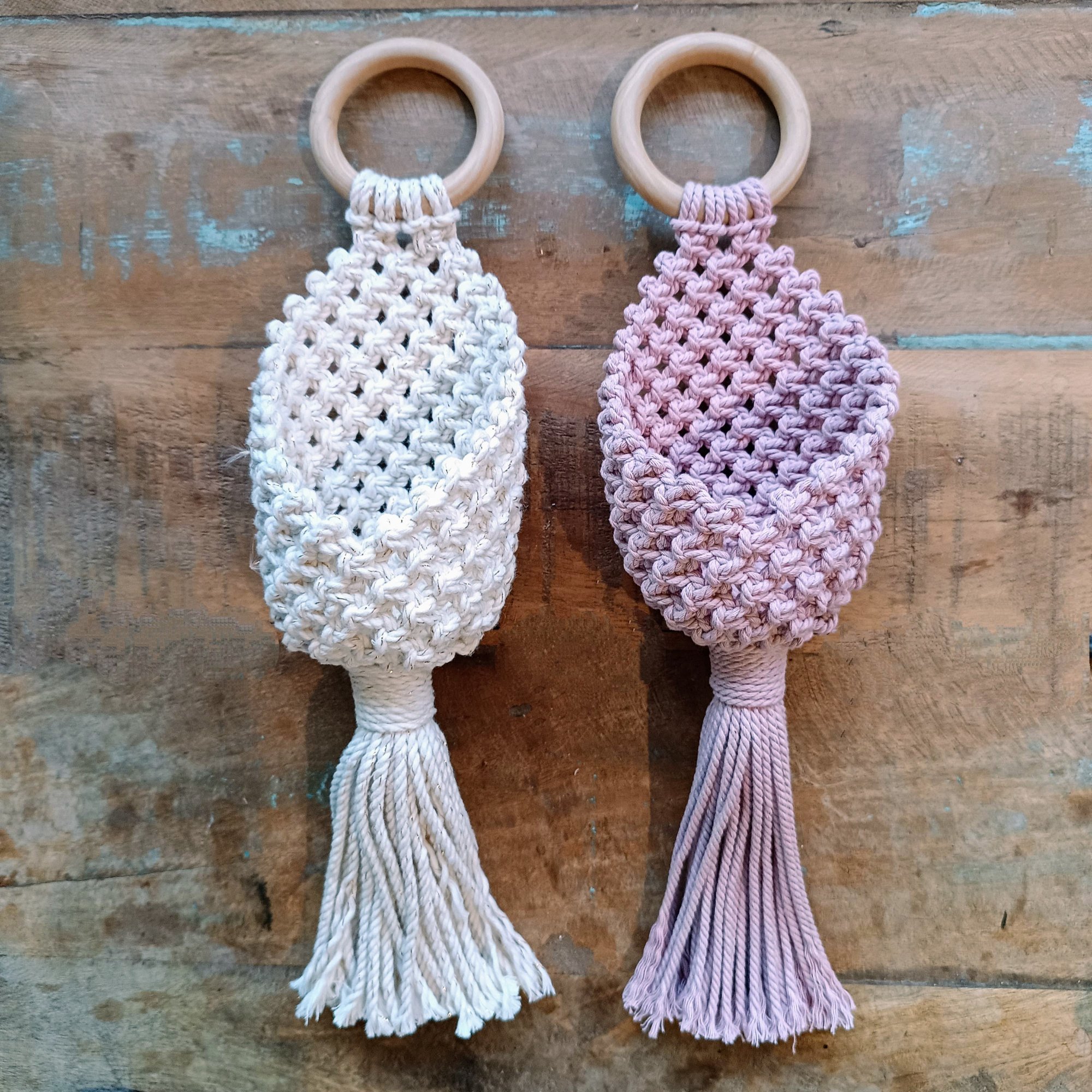 Suspension plantes  Cocoon  Rose poudrée