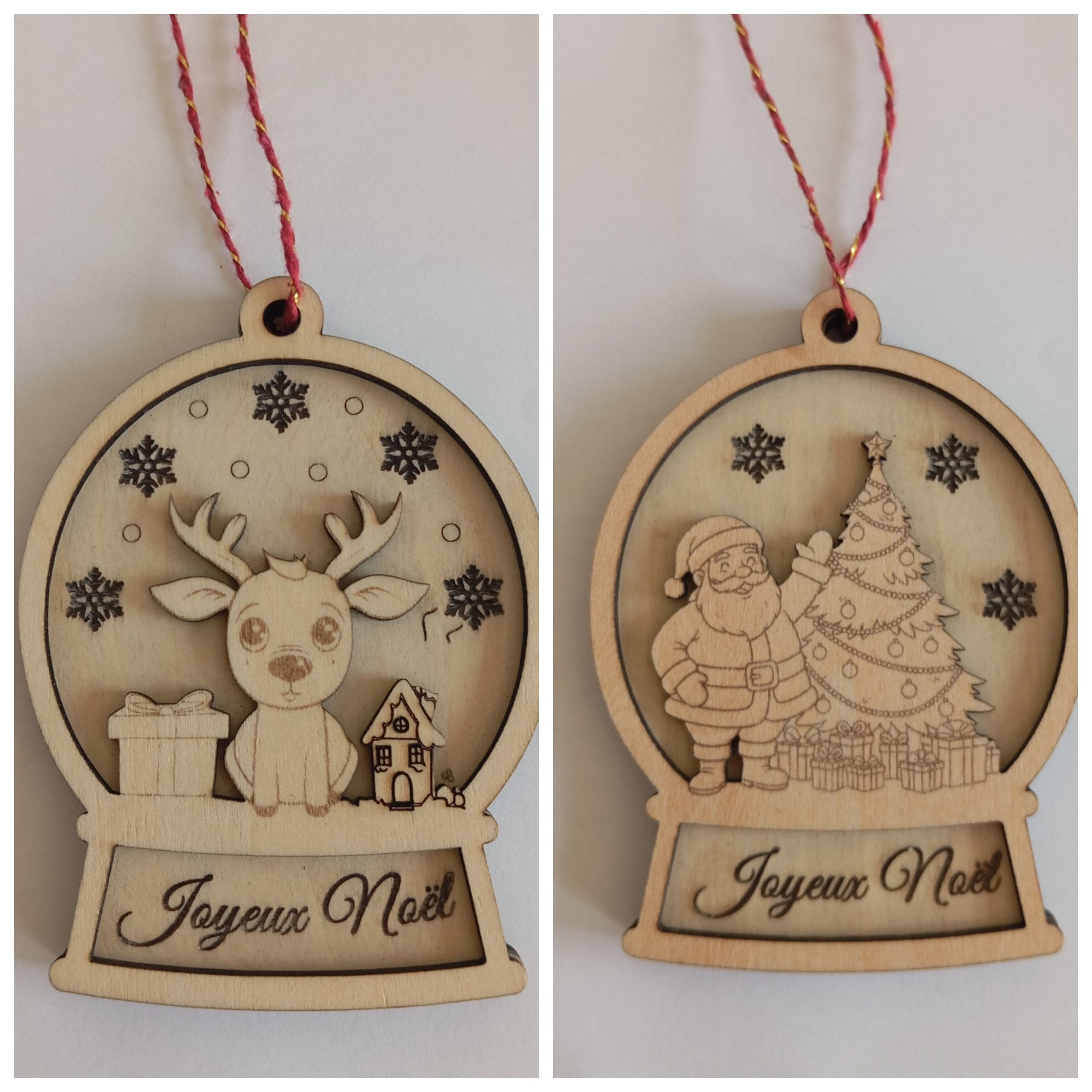 boules de noël double face personnalisables