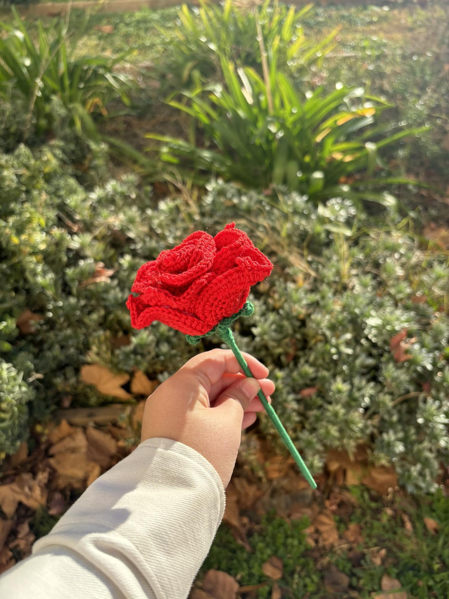 Rose en crochet
