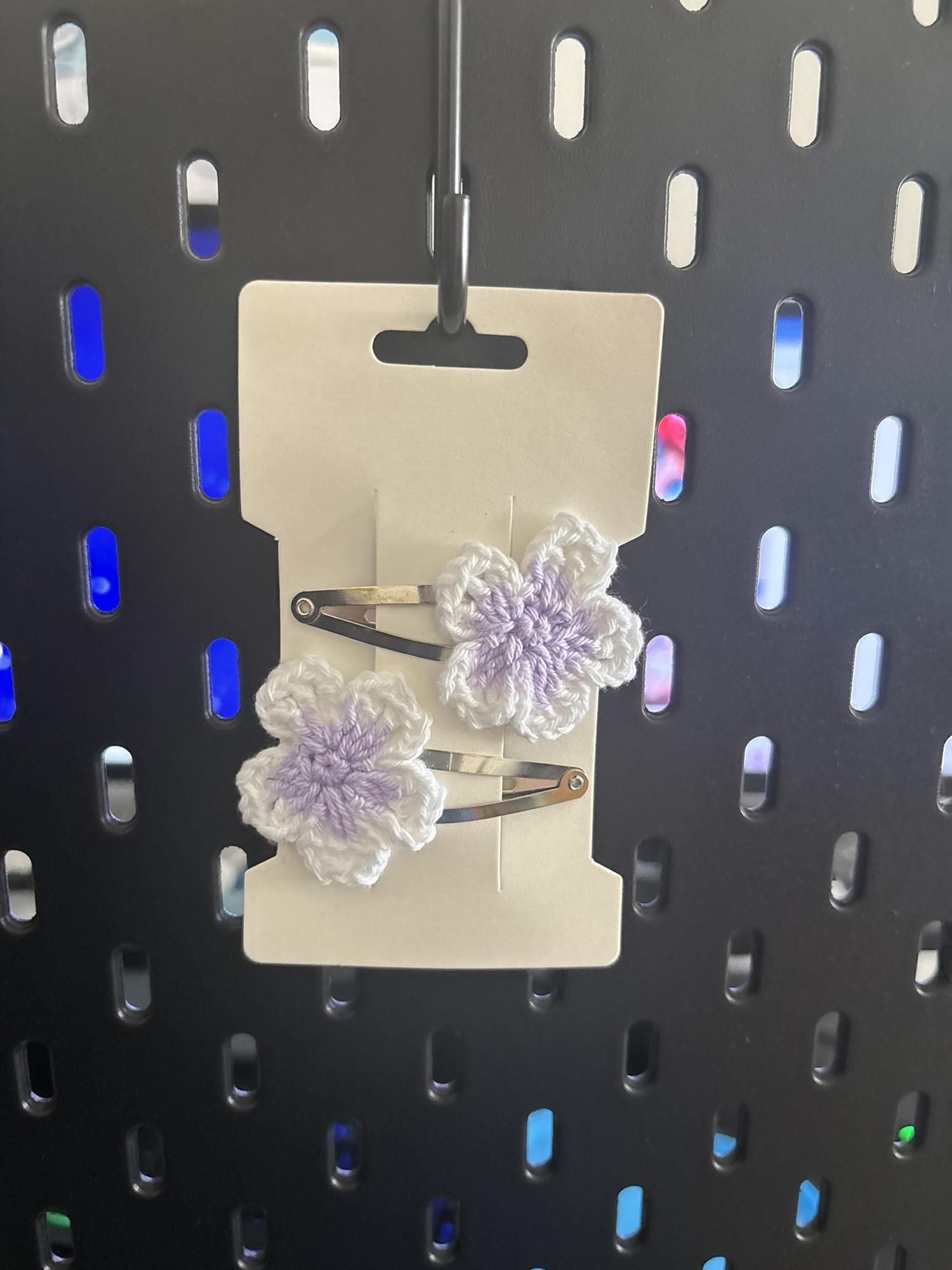 Barrette fleur violette