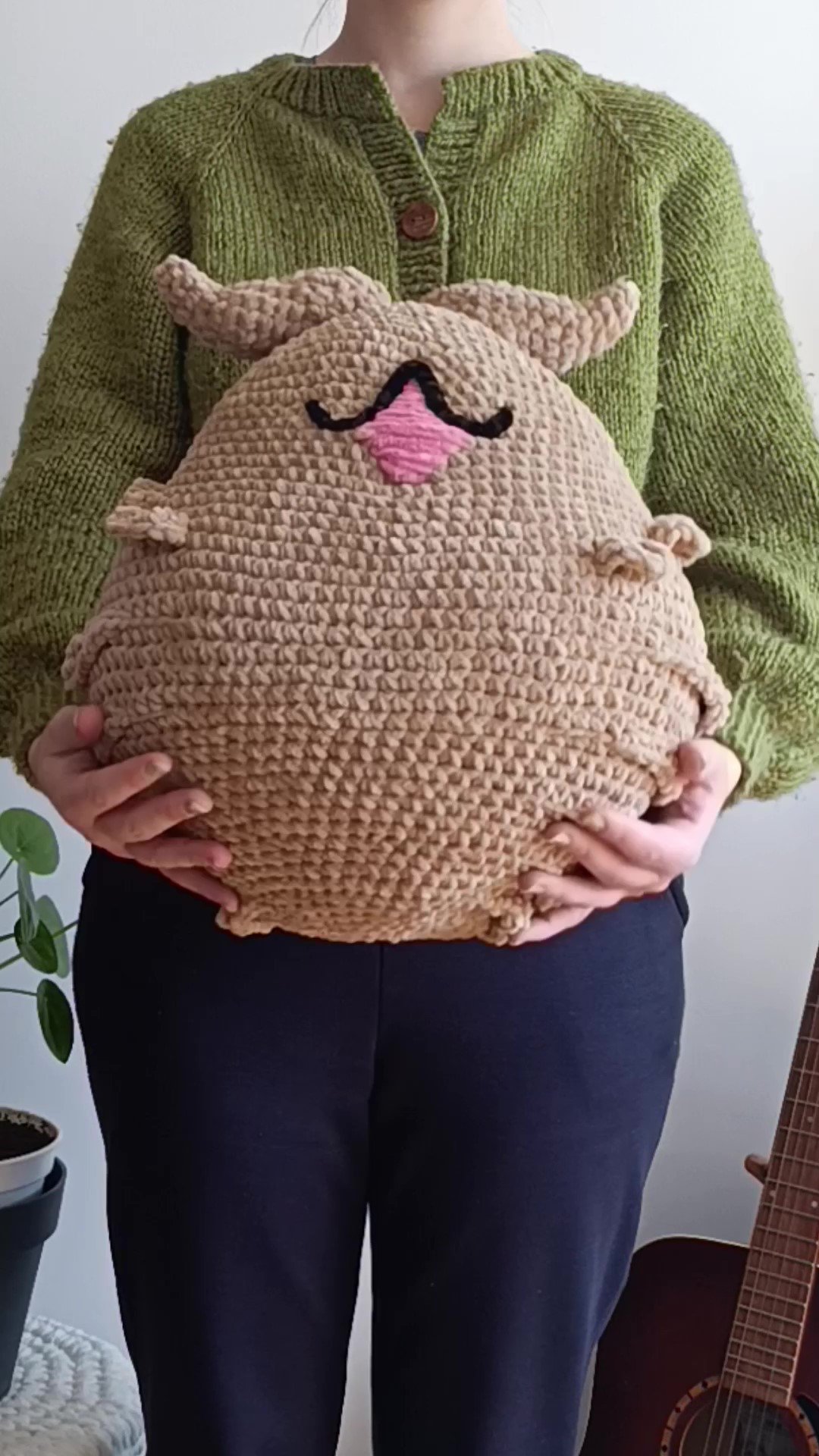 Patron Coussin Crochet - Puce Chunky || FR & EN || Inspirée de Hollow Knight Silksong