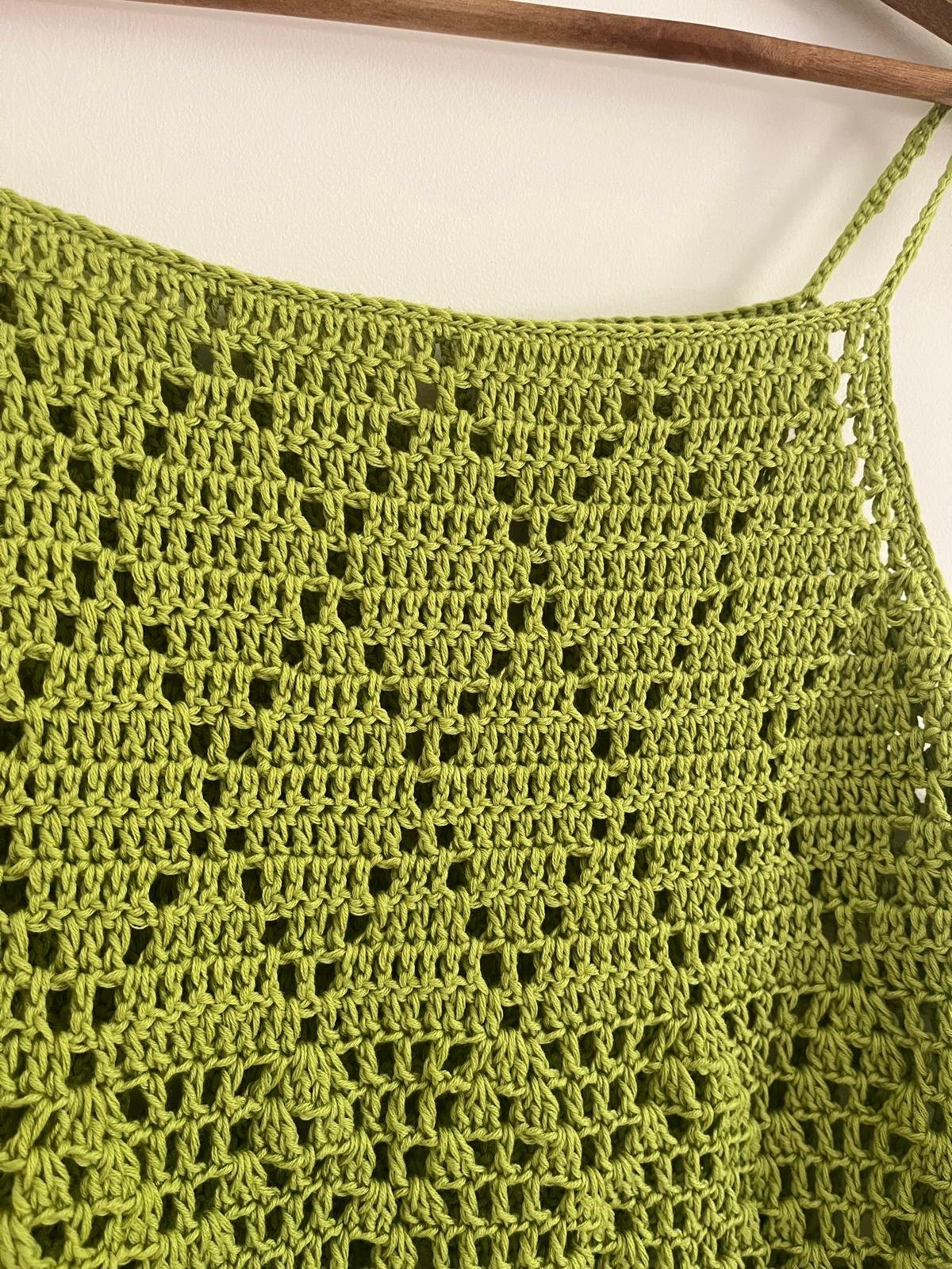 débardeur, crop, haut d'été bohème au crochet en coton