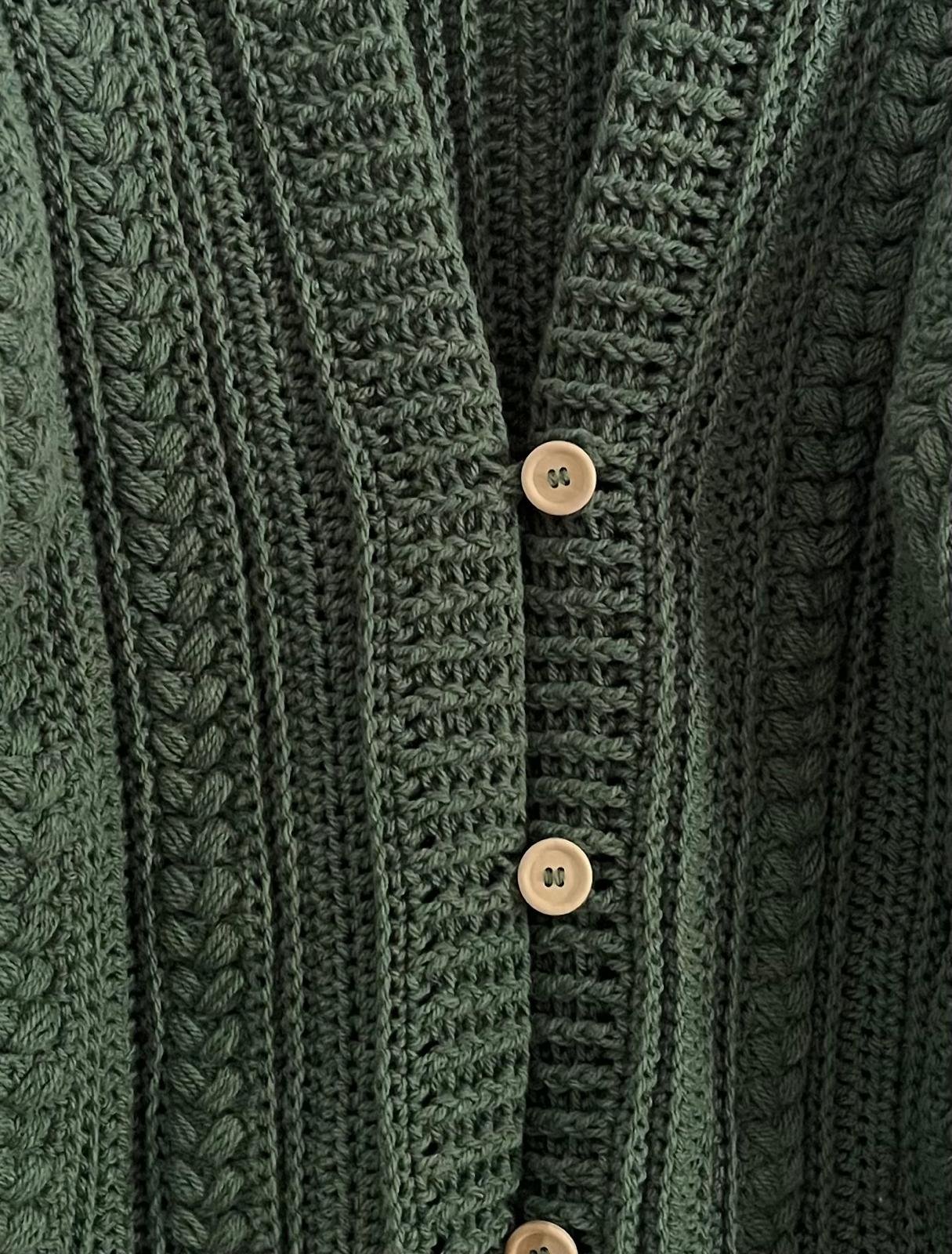 Gilet femme au crochet - cardigan fait main à torsades - veste chaude style irlandais - gilet oversize bohème