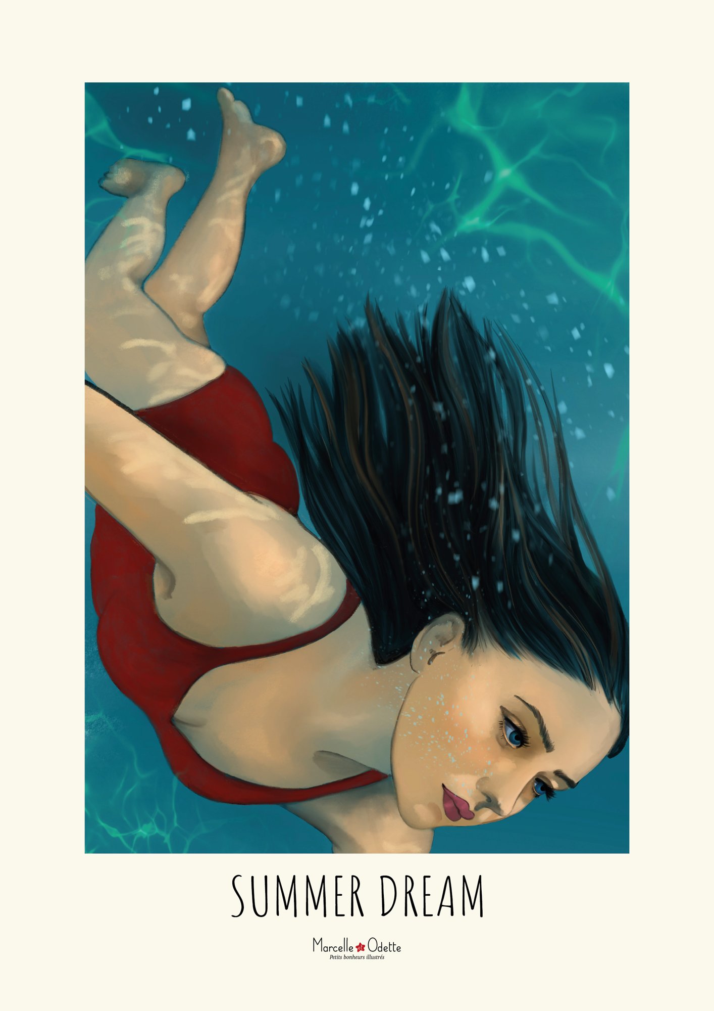 Affiche déco contemporaine  "Summer dream"