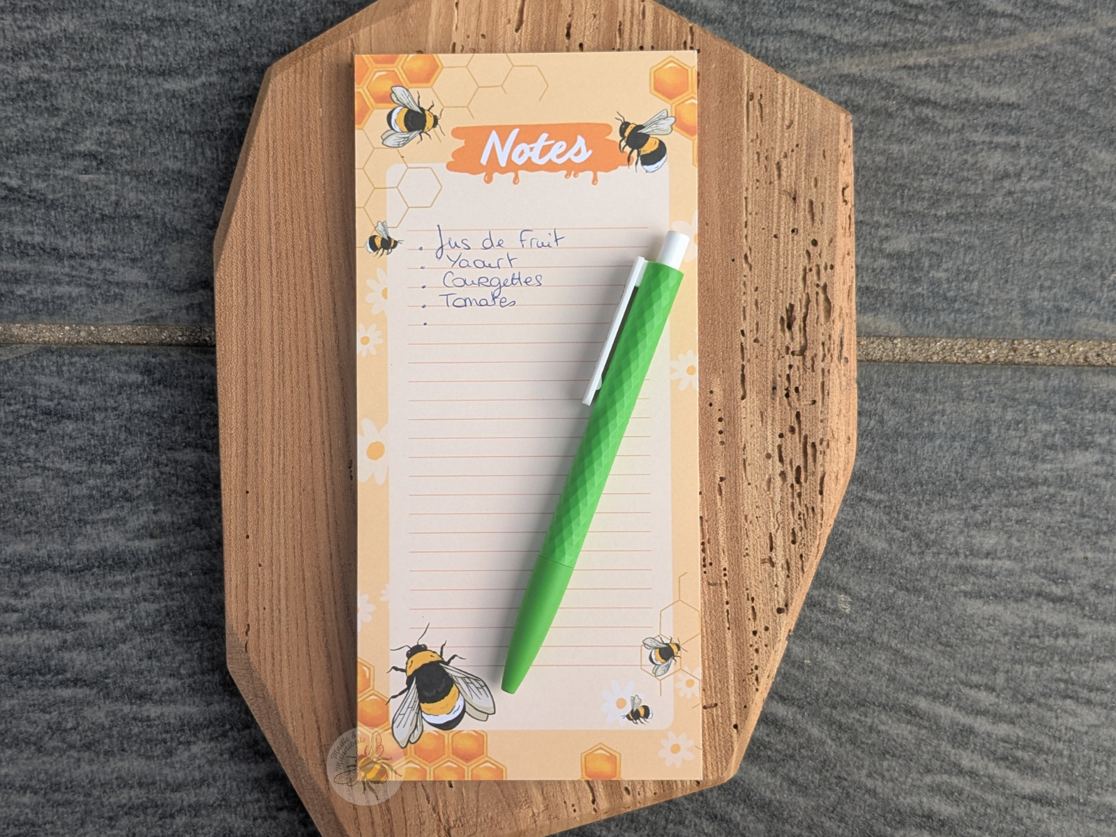 Bloc-notes Bourdon terrestre - Papeterie insecte imprimée localement
