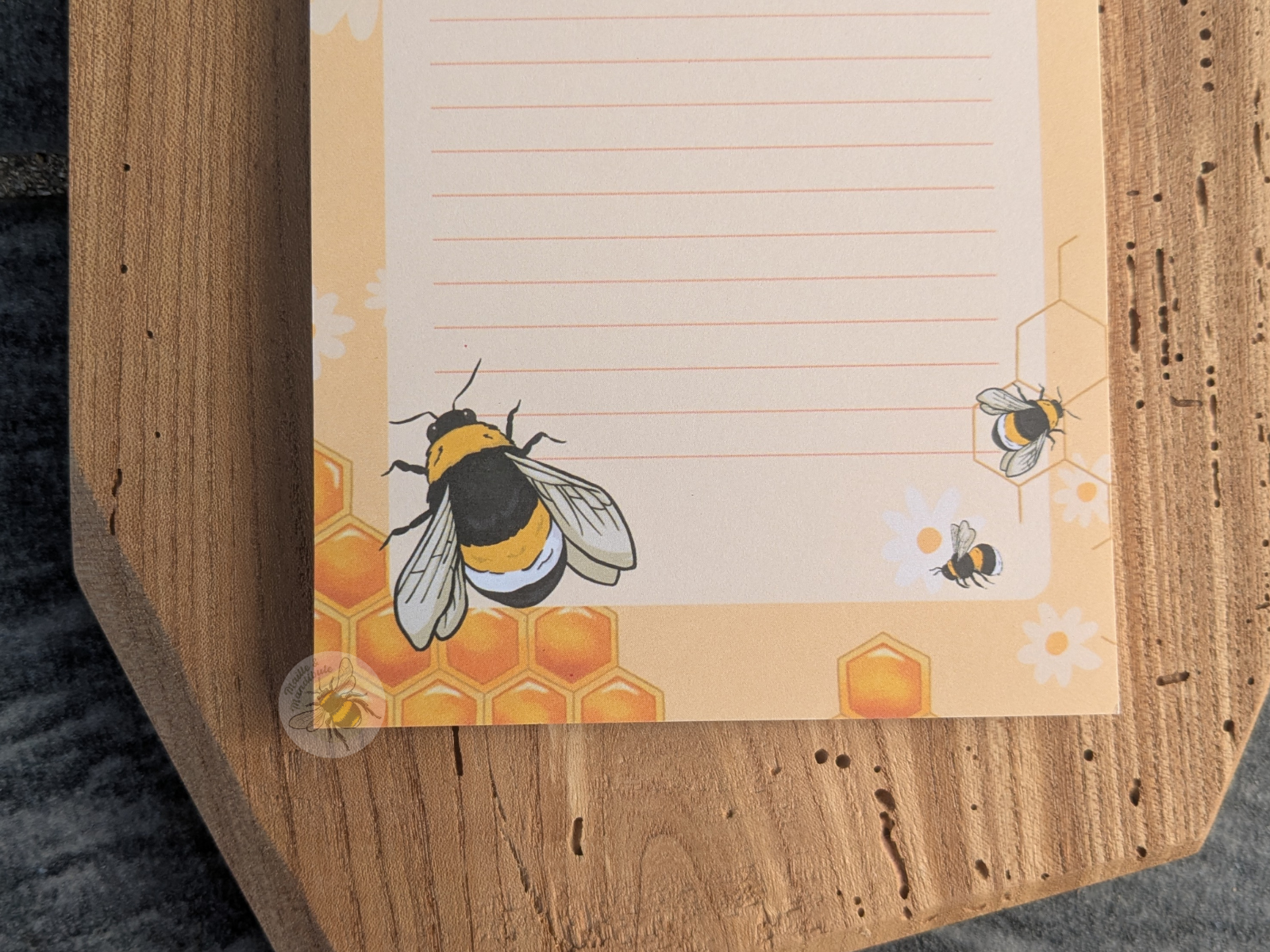 Bloc-notes Bourdon terrestre - Papeterie insecte imprimée localement