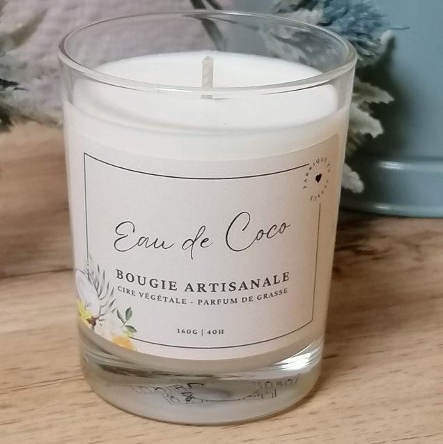 Bougie artisanale Eau de Coco