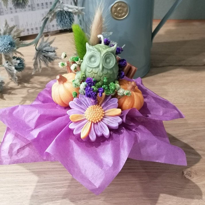 Bouquet de cire Hibou senteur Figue