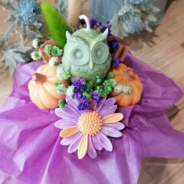 Bouquet de cire Hibou senteur Figue