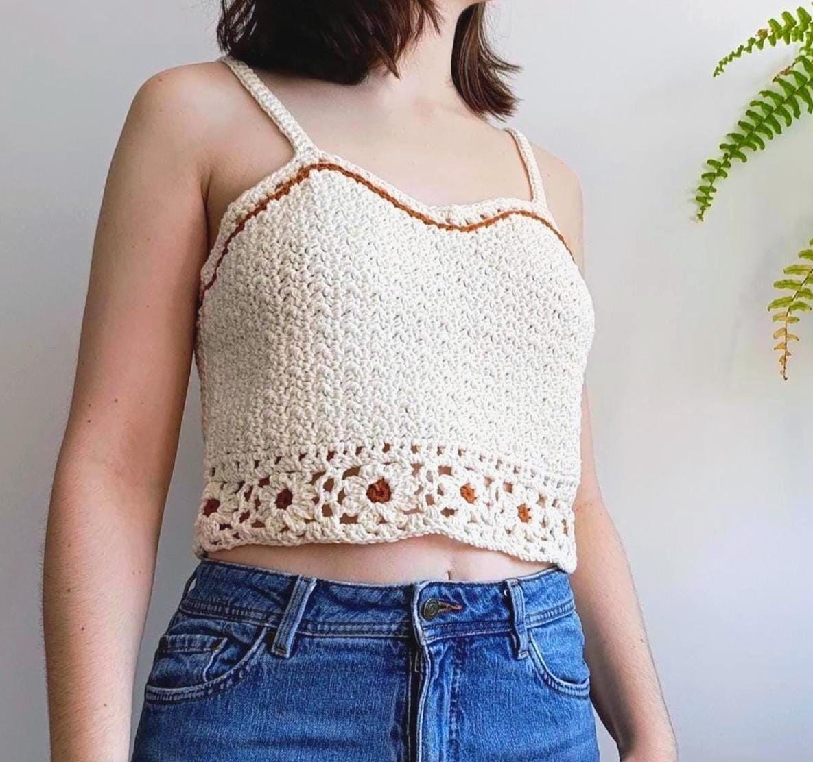 Patron Crochet - Haut à fleurs || FR & EN