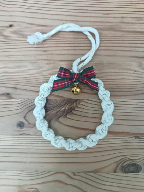 Lot de 6 décorations de Noël  Écru /Or