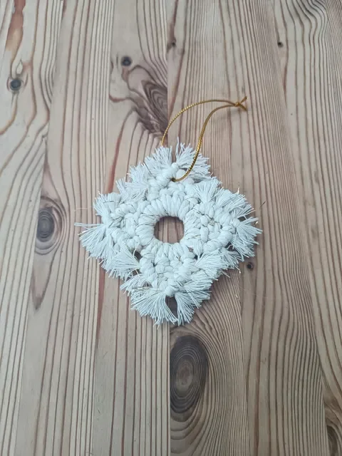 Lot de 6 décorations de Noël  Écru /Or