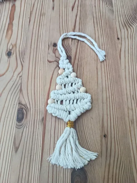 Lot de 6 décorations de Noël  Écru /Or