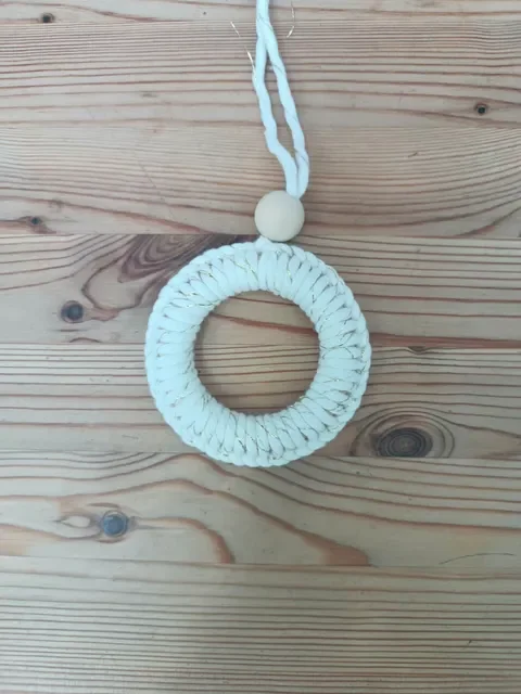Lot de 6 décorations de Noël  Écru /Or