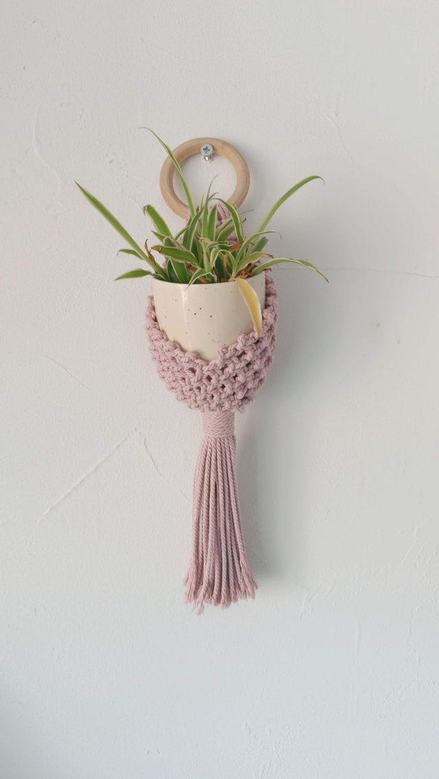 Suspension plantes  Cocoon  Rose poudrée