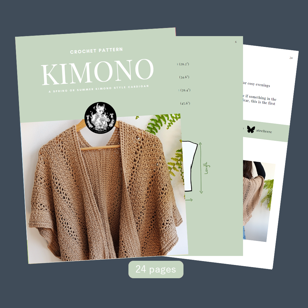 Patron Crochet - Cardigan Kimono || FR & EN