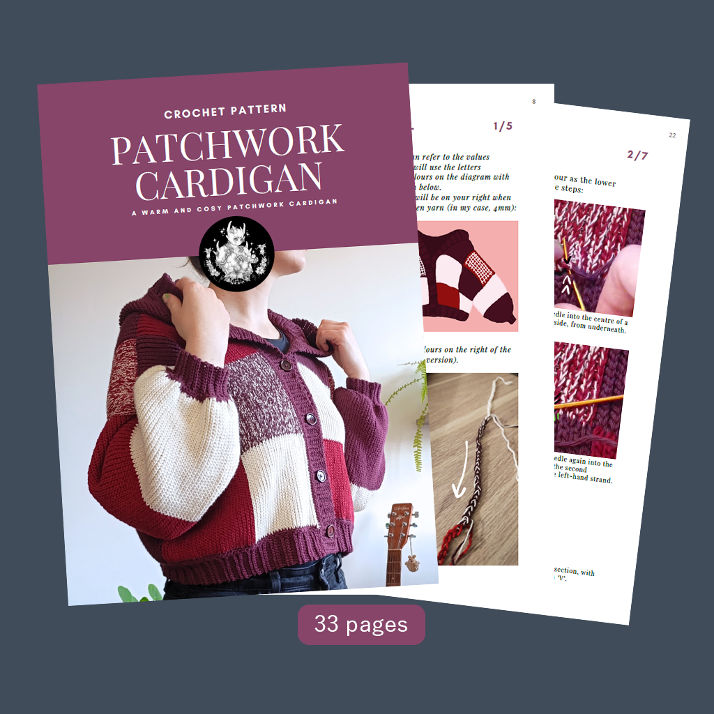 Patron Crochet - Cardigan Patchwork || FR & EN