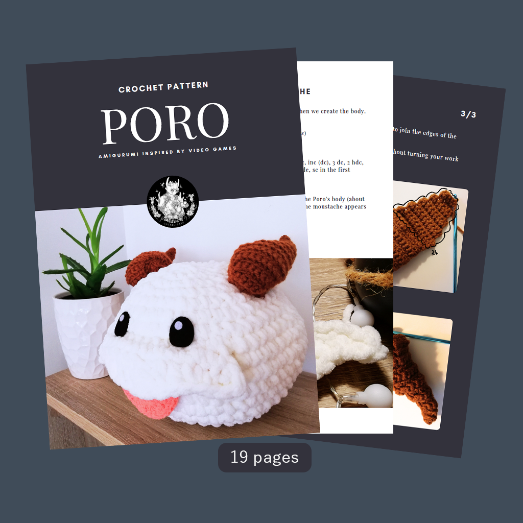 Patron Crochet - Poro || FR & EN || Inspiré de LoL